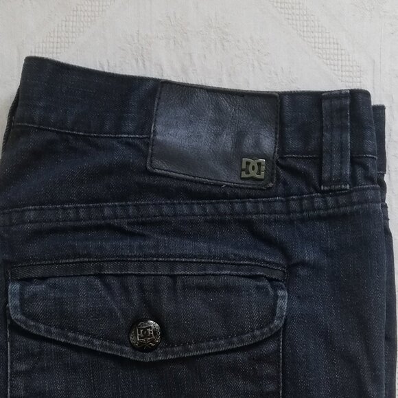 Men's DC Denim Coated Cotton Straight Leg Dark Blue Jeans 36 x 32 - Picture 10 of 14